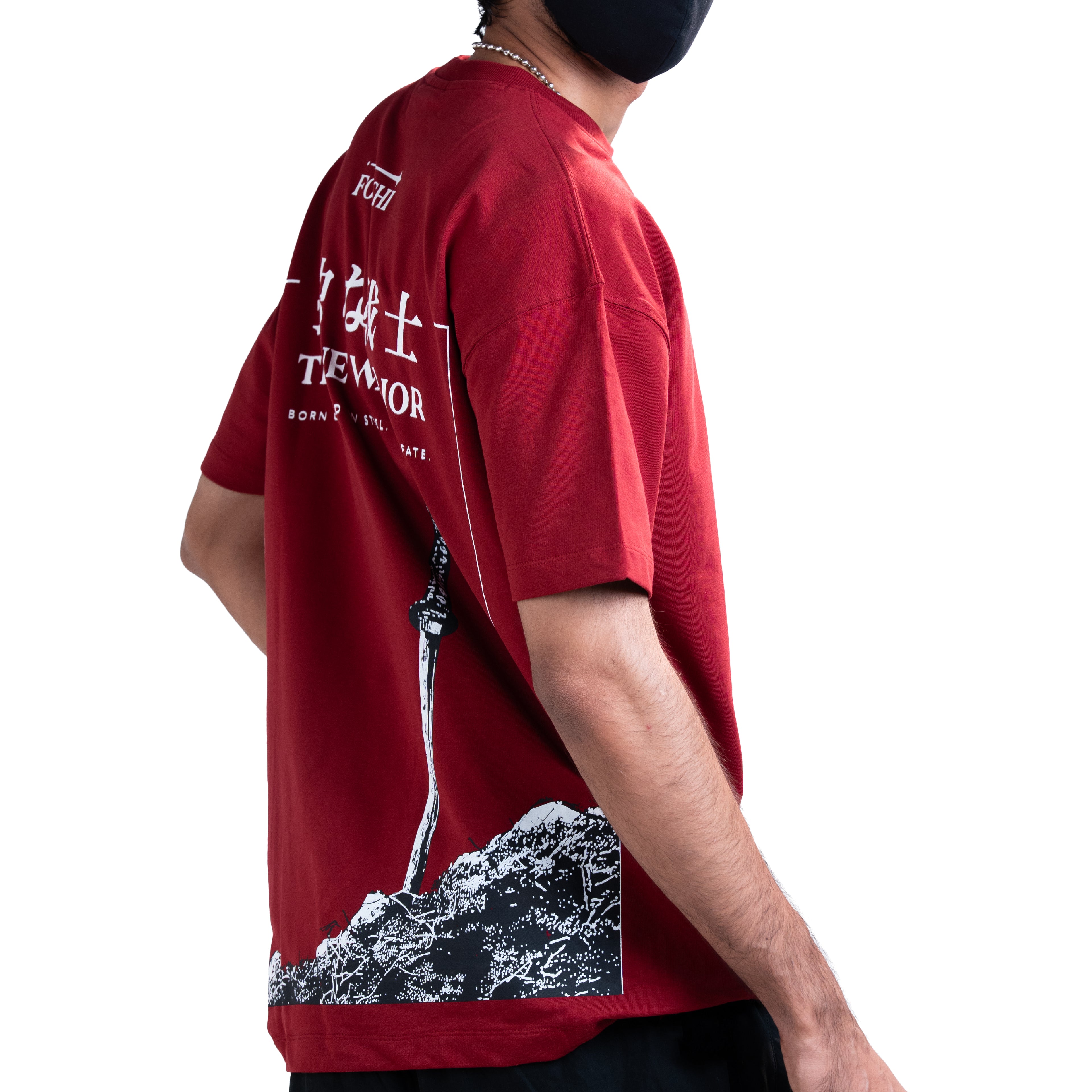 The Lone Warrior | Drop Shoulder - Maroon
